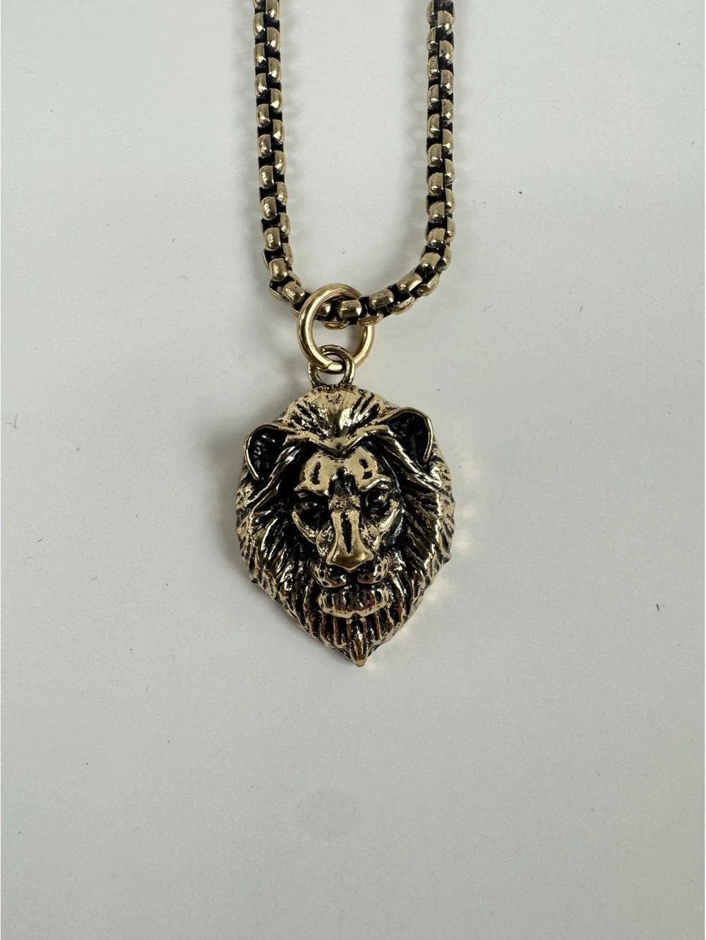 Fashion Jewelry Gold Toned Lion Head Women's Necklace